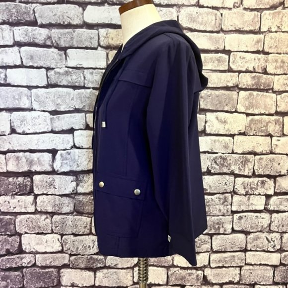 Chico's Zenergy Navy 3/4 Sleeve Jacket Size Small - Picture 4 of 9